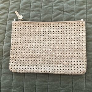 Clare V Woven Cream Clutch